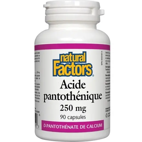 Acide Pantothénique 250mg (90 Caps)