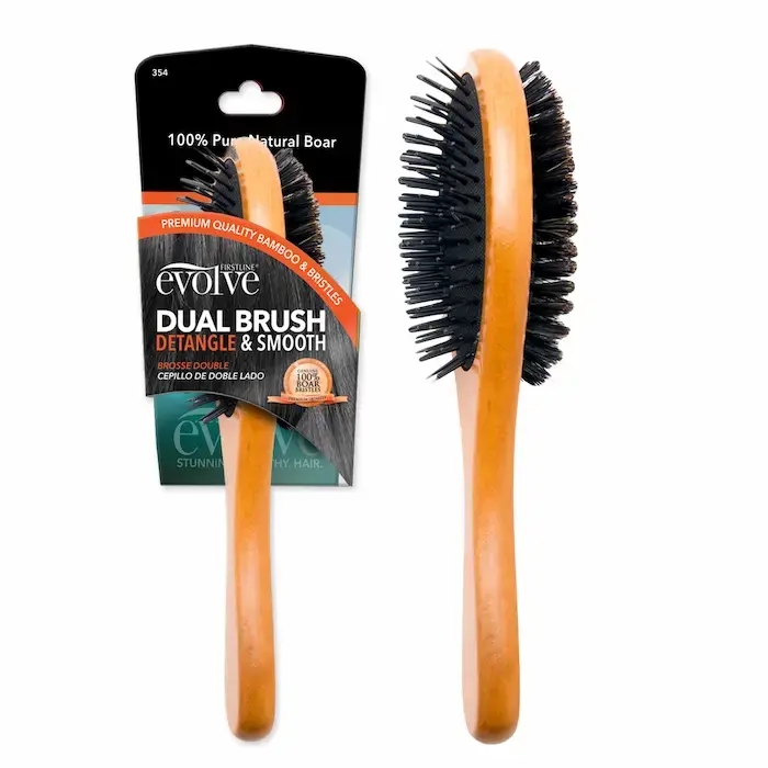Brosse Double Face Poils de Sanglier - Evolve