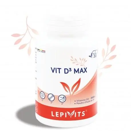 Complément alimentaire Vitamine D3 MAX - 3000UI - Lepivits