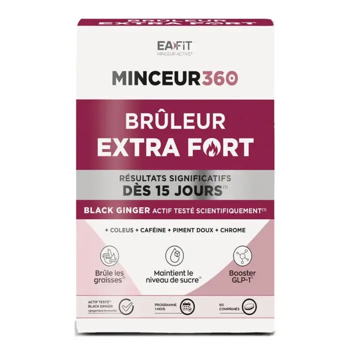 EAFIT MINCEUR 360 - Brûleur Extra Fort, 60 Comprimés