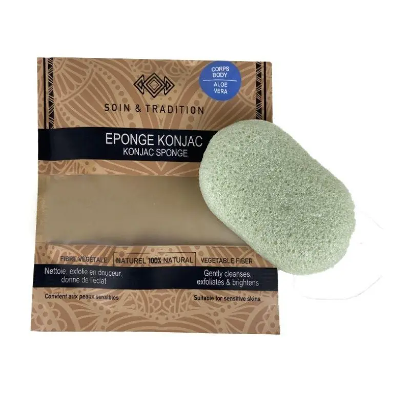 Éponge Konjac Corps Aloe Vera - Soin & Tradition