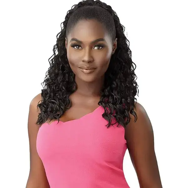 Postiche Bouclé Noir Deep Wave  - Outre