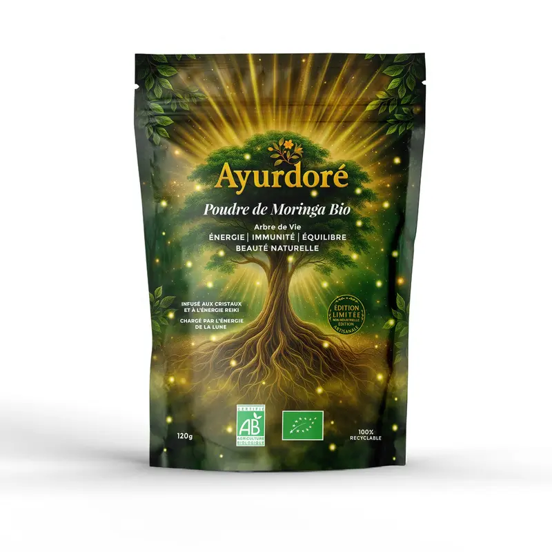 Poudre de moringa biologique